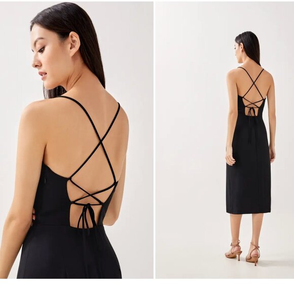 NWT Arlenis Padded Cross Back Dress - Picture 2 of 4